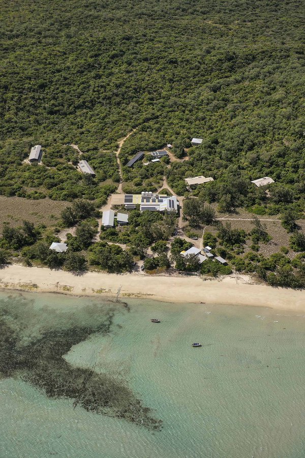 Panoramic view of Lizard Island Research Station (LIRS) on the Great Barrier Reef.