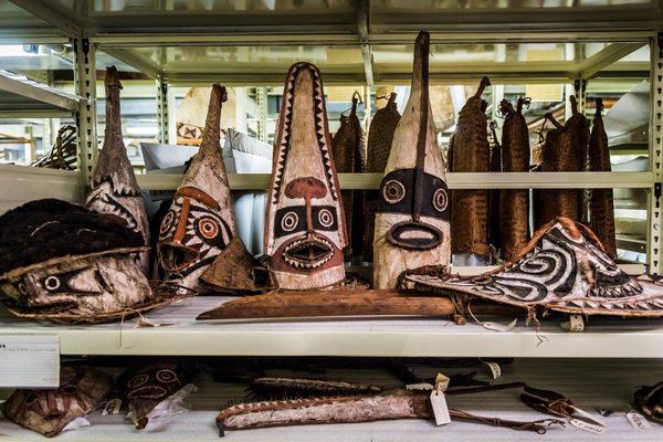 Pacific masks in storage